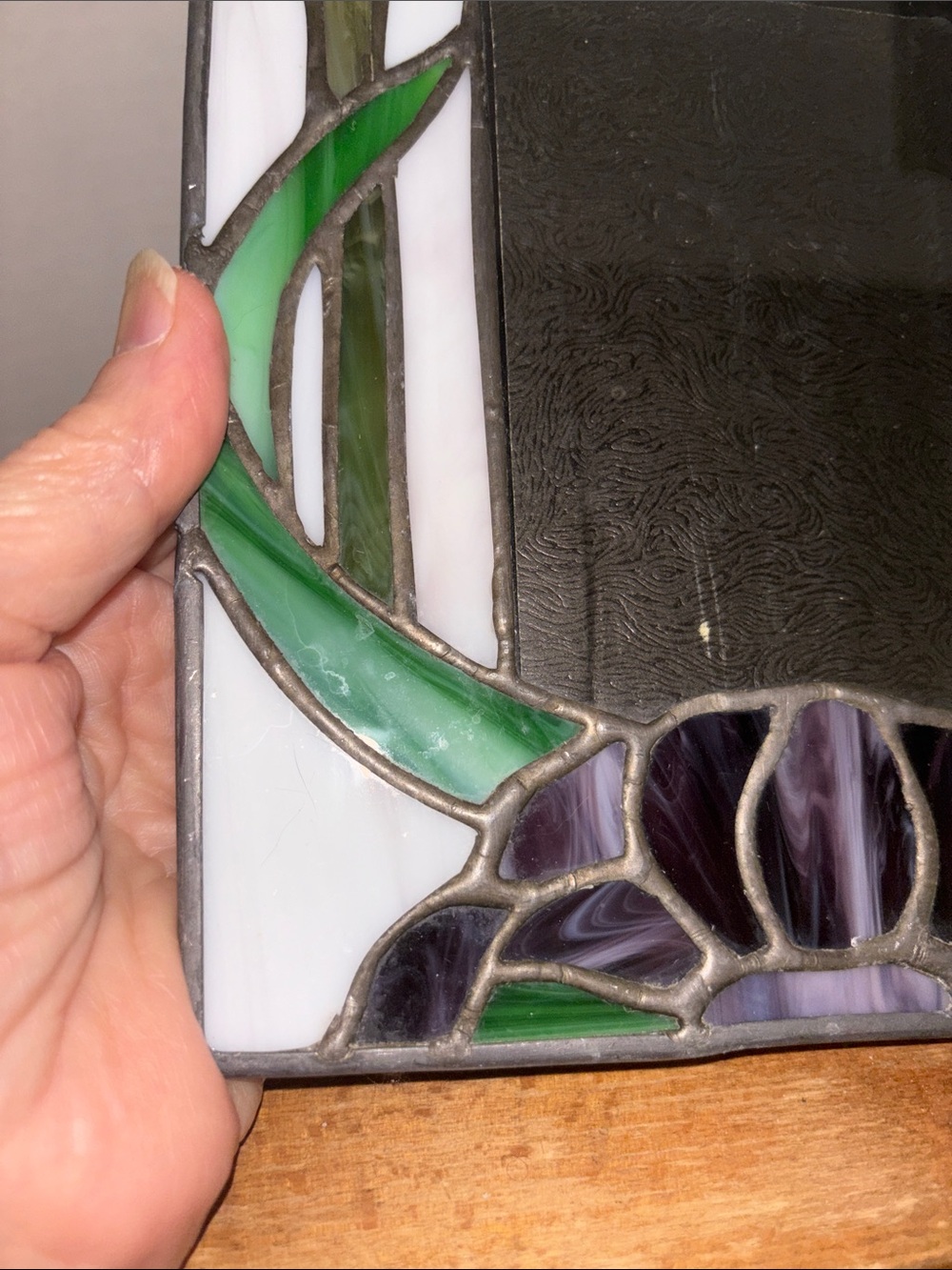 Floral Stained Glass Picture Frame - Picture 2 of 6